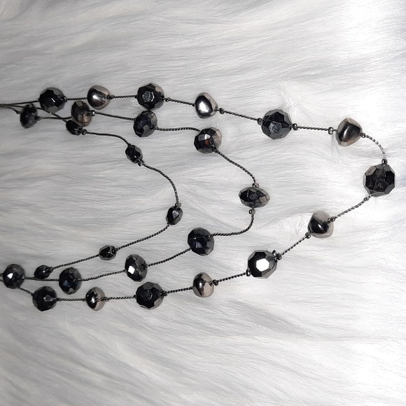 Gorgeous faceted stone beaded multistrand necklace - Picture 2 of 12